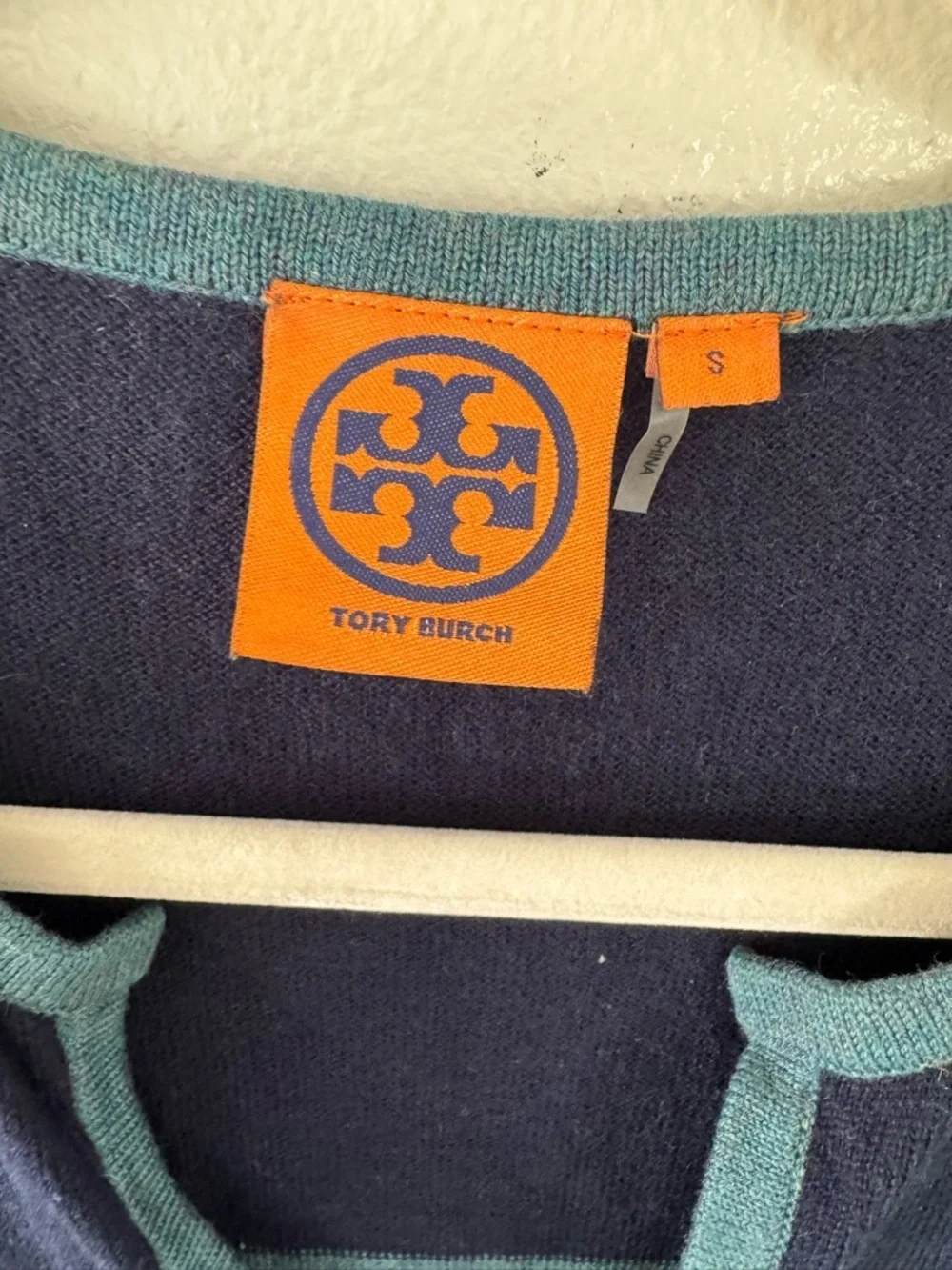Tory Burch Odessa Sweater Tunic in Blue Stripe